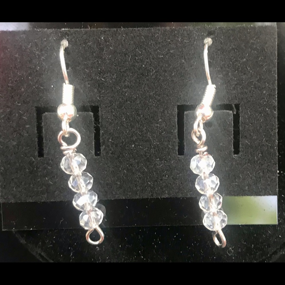 Leaf cage with crystals necklace set